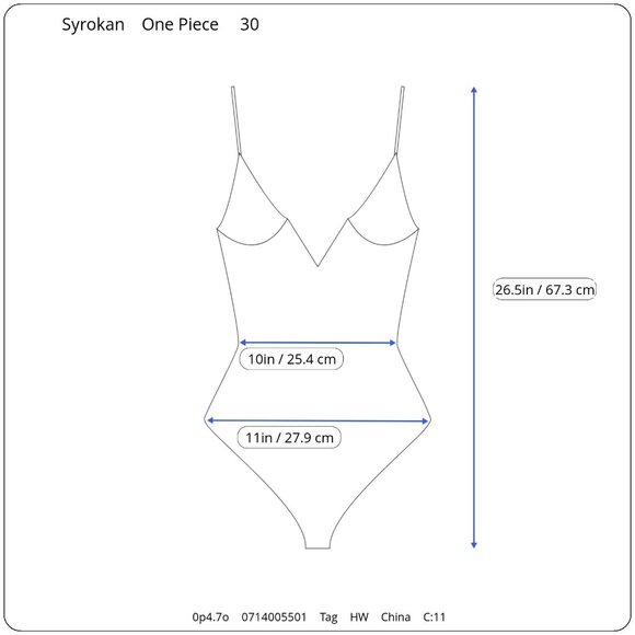 NWT Syrokan One Piece Athletic Training Competition Sports Swimsuit Womens 30 - Picture 9 of 9